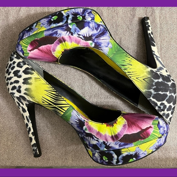 Nine West high heels platform shoes size 8.5 - Picture 5 of 9